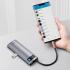 Baseus Gleam USB Hub 7in1, USB-C to 1x HDMI4K 60Hz + 3x USB3.0 + 1x PD + 1x SD/TF